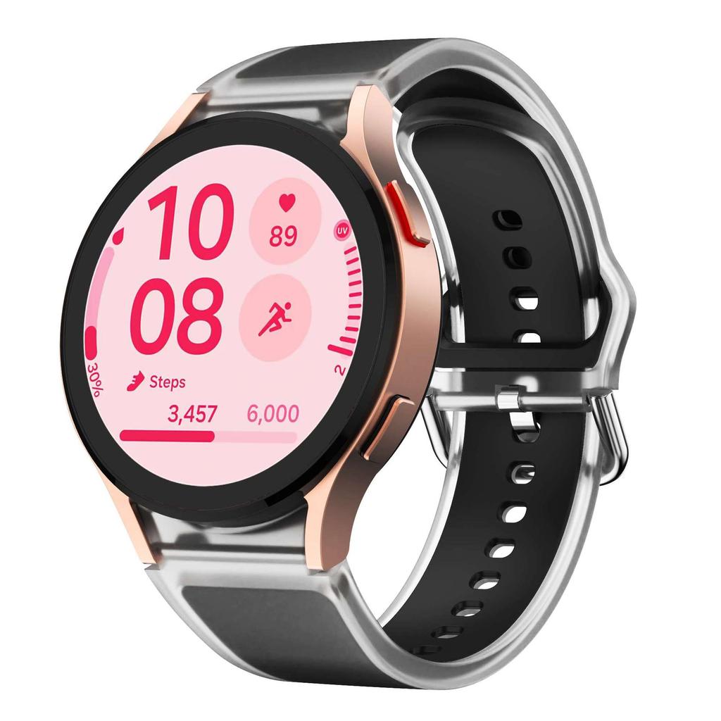 Ремешок силиконовый спортивный No Gaps 20 мм для Samsung Galaxy Watch 7 6 5 Pro 4 44 мм FE 40 мм Band Watch6 Classic 47 мм 43 мм Аксессуары