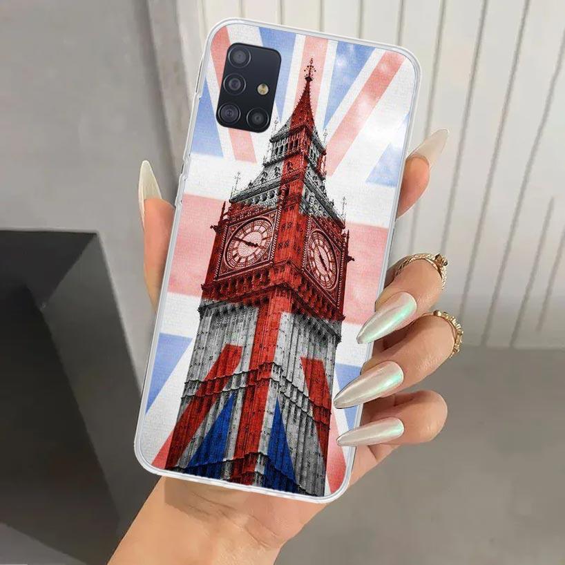 Чехол для телефона Union Jack Флаг Англии Великобритании для Samsung Galaxy A52 A32 A22 A12 A02S A50S A30S A10S Note 20 Ultra 10 Plus S10 A31 A20 A