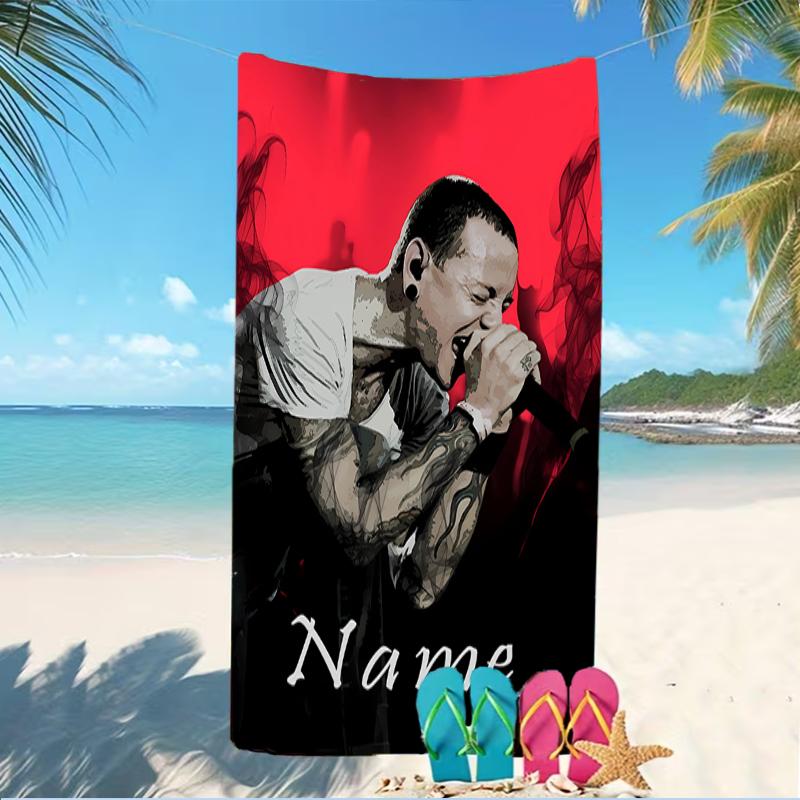 Customizable personalized beach towels Linkin Park themed designs.Suitable for the beach, yoga, sports;ideal as beach accessories
