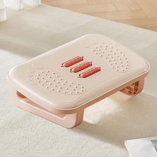 Подставка для ног под стол с массажным роликом, прочная, портативная, для мужчин и женщин, для снятия боли в ногах, эргономичная, для домашнего офиса, для работы, качающаяся табуретка