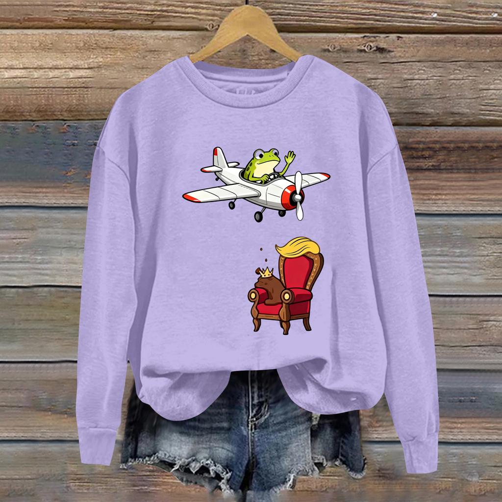 Женские модные повседневные универсальные свитшоты с длинным рукавом и круглым вырезом