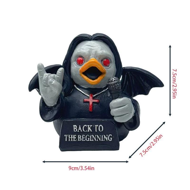 Ozzy Osbourne Back To the Beginning Rubber Duck Statue,Prince of Darkness Duck, Rock Tribute Duck Collectible,Music Jeeps Ducking for Party Decor