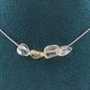 Stones and Minerals. Necklace 4 Citrine Pearls from Brazil. Stainless Steel Chain Necklace Women Men. Customizable Size.