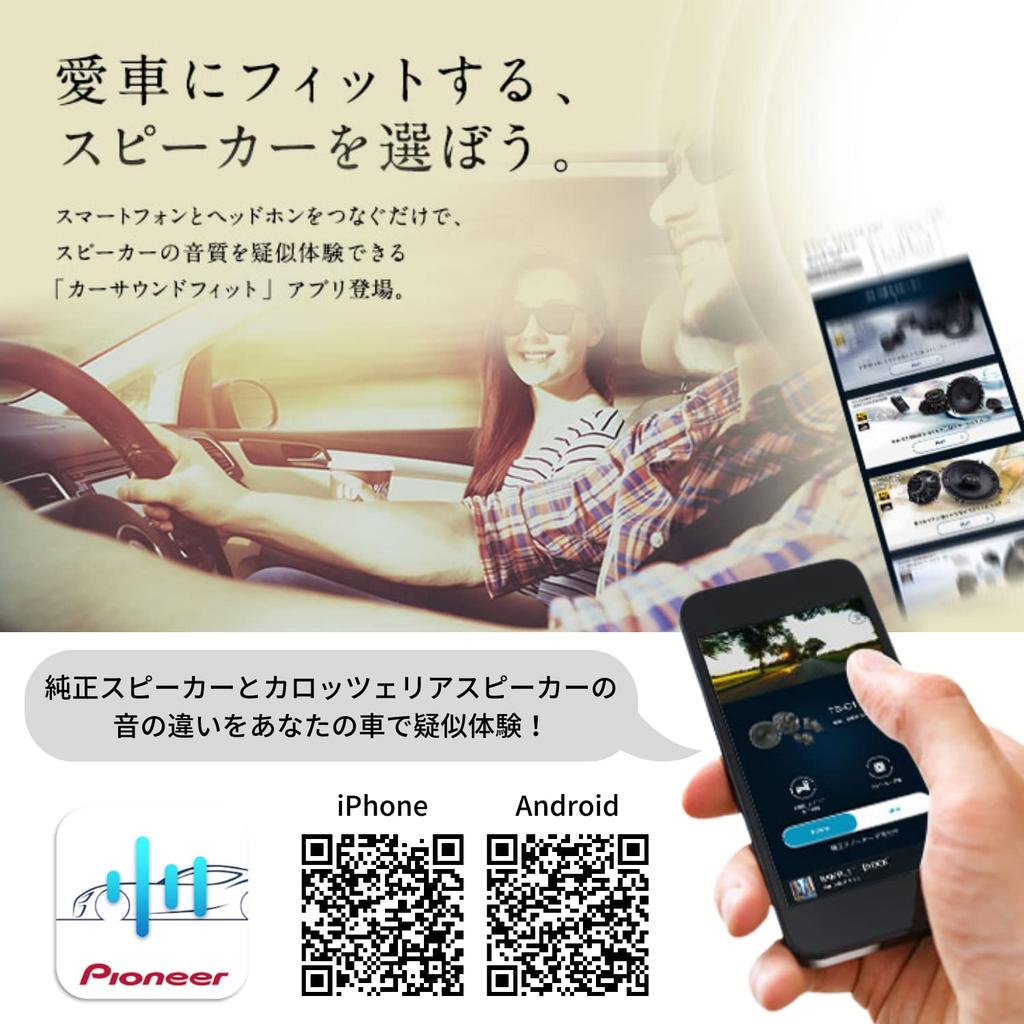 Pioneer TS-F1040S-2 Carrozzeria 3.9-inch (10-cm) Custom-Fit Speakers, Separate 2-Way, High Resolution Compatible