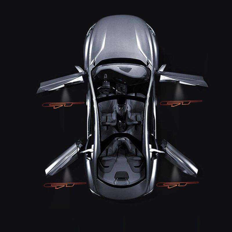 AABIZ1 1PCS For GT Hyundai Kia Ceed Forte RIO STINGER Seltos K3 K5 Sorento Logo Led Car Door Welcome Lights Laser Projector Decor Lamp