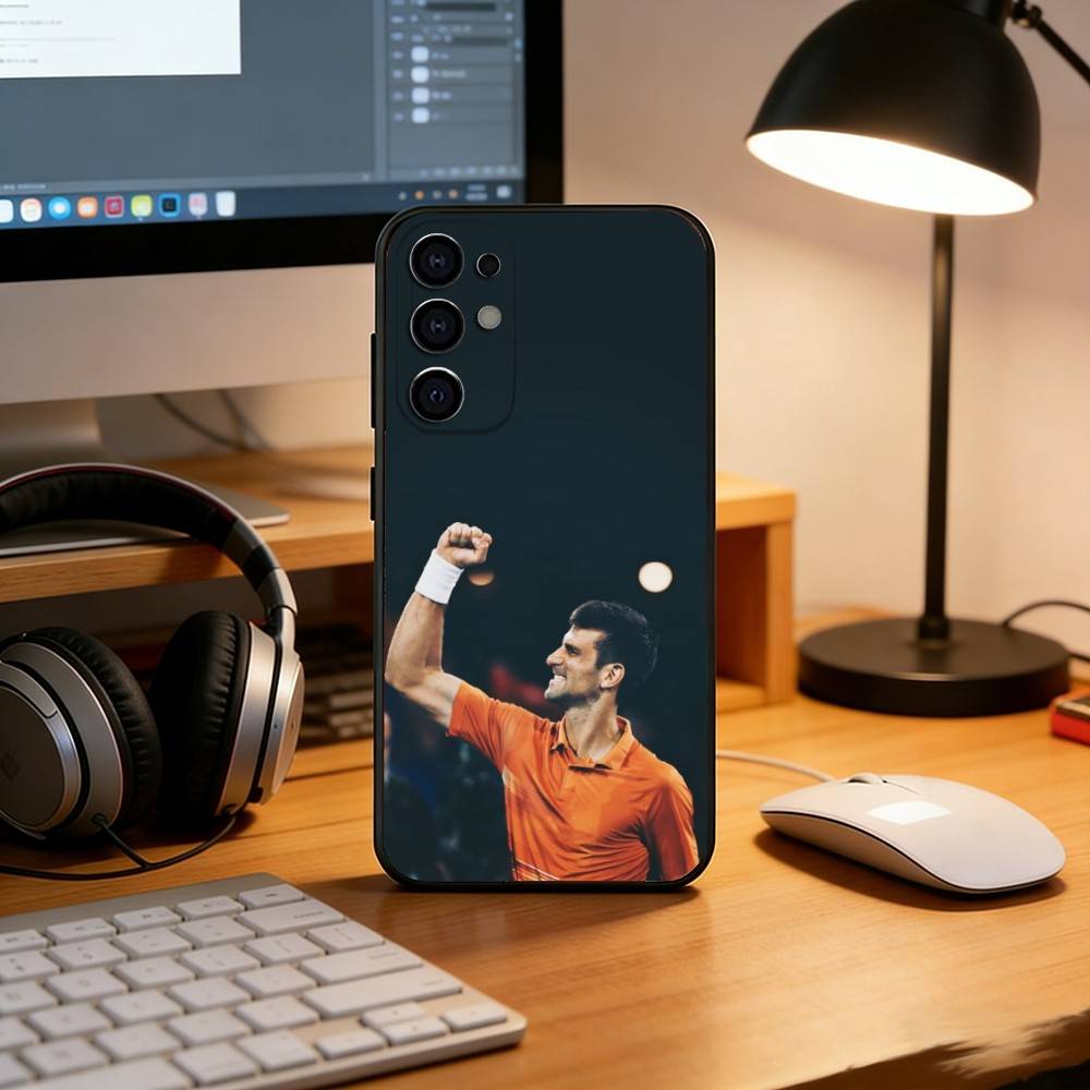 Novak Djokovic Phone Case For Samsung S25,S24,S21,S22,S23,S30,Ultra,S20,Plus,Fe,Lite,Note,10,Black Cover