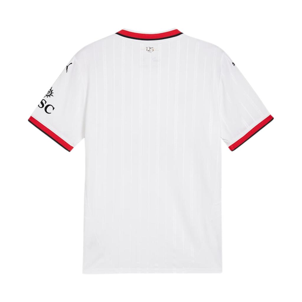Puma Acm Away Уличная Мода Джерси Логотип Принт Буква Дышащая Влагоотводящая Футболка с Коротким Рукавом Мужские Топы Белая 77501502