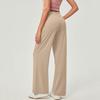 Women's Stylish High-waisted Button-down Casual Wide-leg Pants