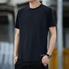 Round Neck Quick Drying Men's T-shirt Men's Sports Running and Fitness Suit Top Ice Silk Short Sleeves