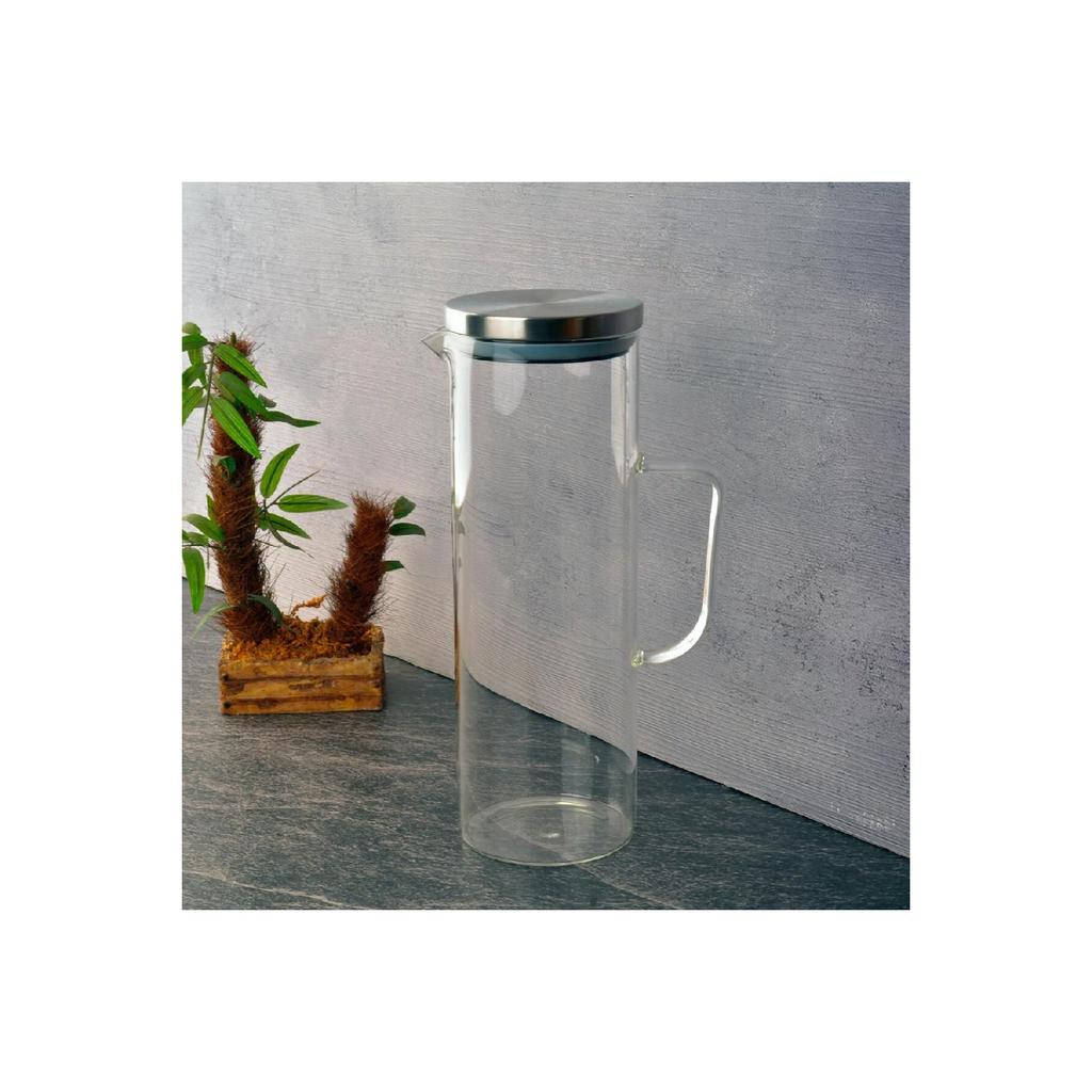 Tohana Glass Jug With Metal Lid 1.8 Liter Borosilicate Glass
