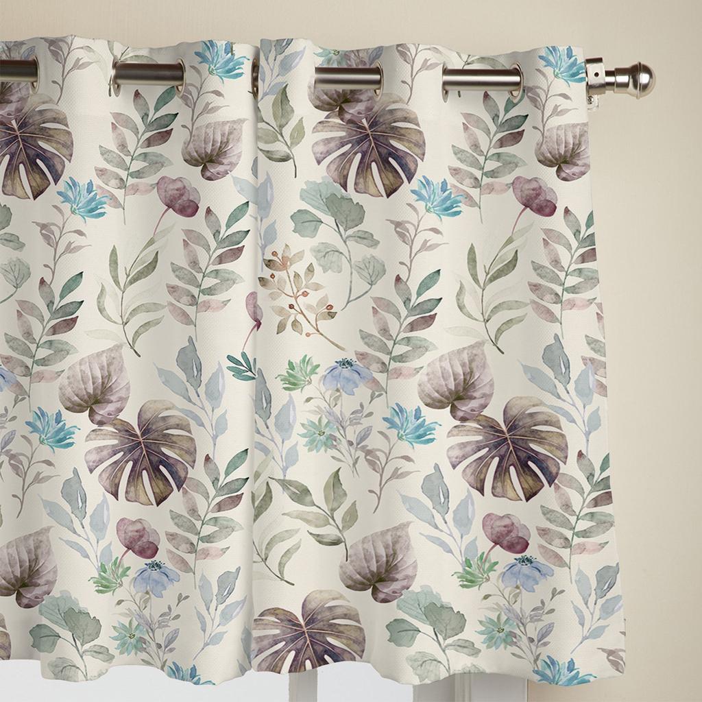 Акварельные цветы тропические растения листья шторы для гостиной спальни шторы современные кухонные жалюзи шторы