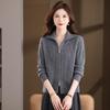 Women's 100% Pure Wool Cardigan Sweater FXLD2511