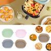 Silicone Tray For Air Fryer Oven Baking Tray With Handle Fried Chicken Pizza Mat Without Oil Silicone Pot Airfryer Accessories