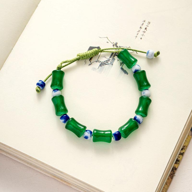 10 мм керамические украшения конфетного цвета полный браслет из бусин эластичный браслет в старинном стиле