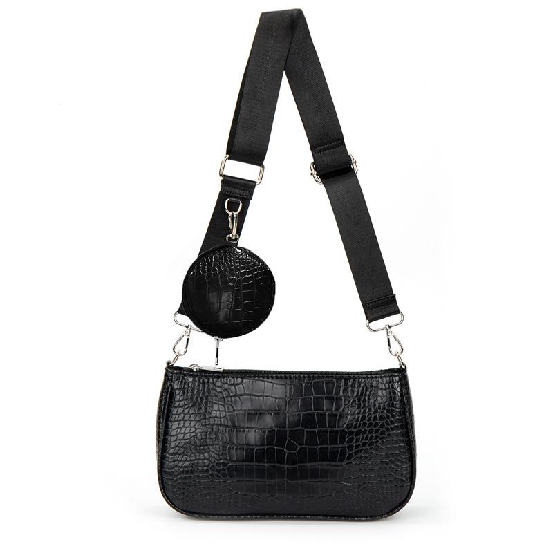 Handbags for Women 2023 Trend Crossbody Bag Women Luxury Crocodile Embossed Square Bag With Small Pouch Female Shoulder Bags