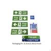 7Pcs Fire Exit Sign Stickers Instructions Sticker Security Label Decals for Indoor and