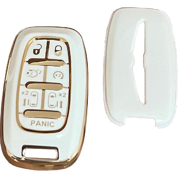 for Chrysler Key Fob Cover Key Protective Key Shell Holder Accessories Fit for Chrysler Pacifica 7 Button for 2017-2024 Touring, Pinnacle, Limited