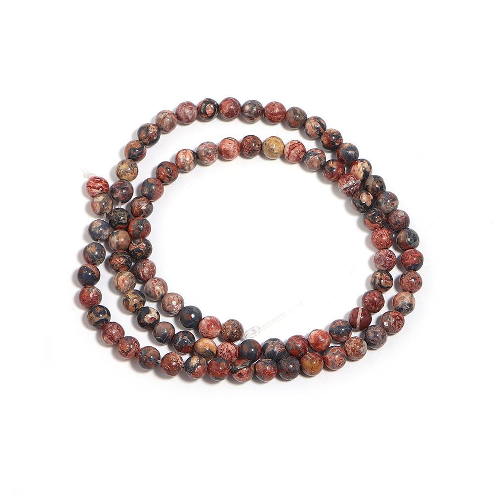 Круглые бусины из яшмы из кожи леопарда, 15 дюймов, нить 4, 6, 8, 10, 12 мм, очаровательные бусины для изготовления ювелирных изделий, браслет, подарок