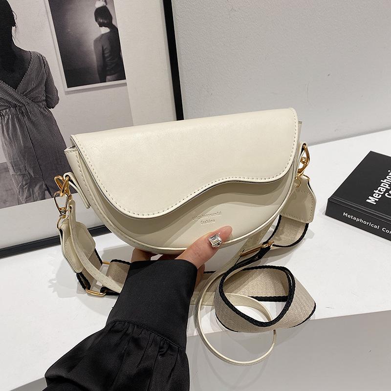 PU Leather Saddle Armpit Bags for Women Shoulder Crossbody Bag Ladies Vintage Underarm Handbags