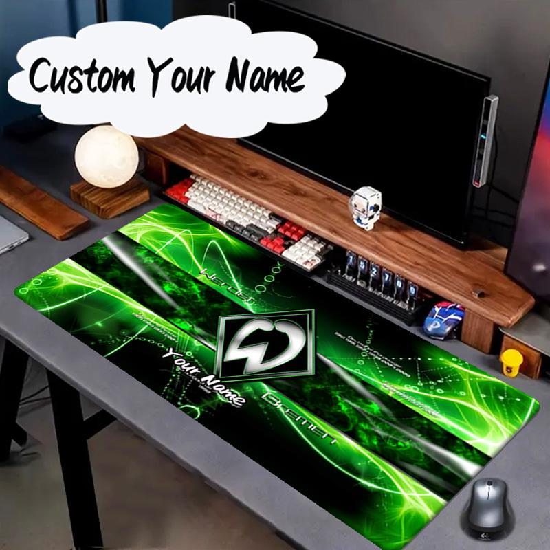 Custom Name Mouse pad Green Bremen Pattern Mouse pad, Gaming Mouse Pad, keyboard pad, Desk Decor for computer notebook Fan Birthday Gift