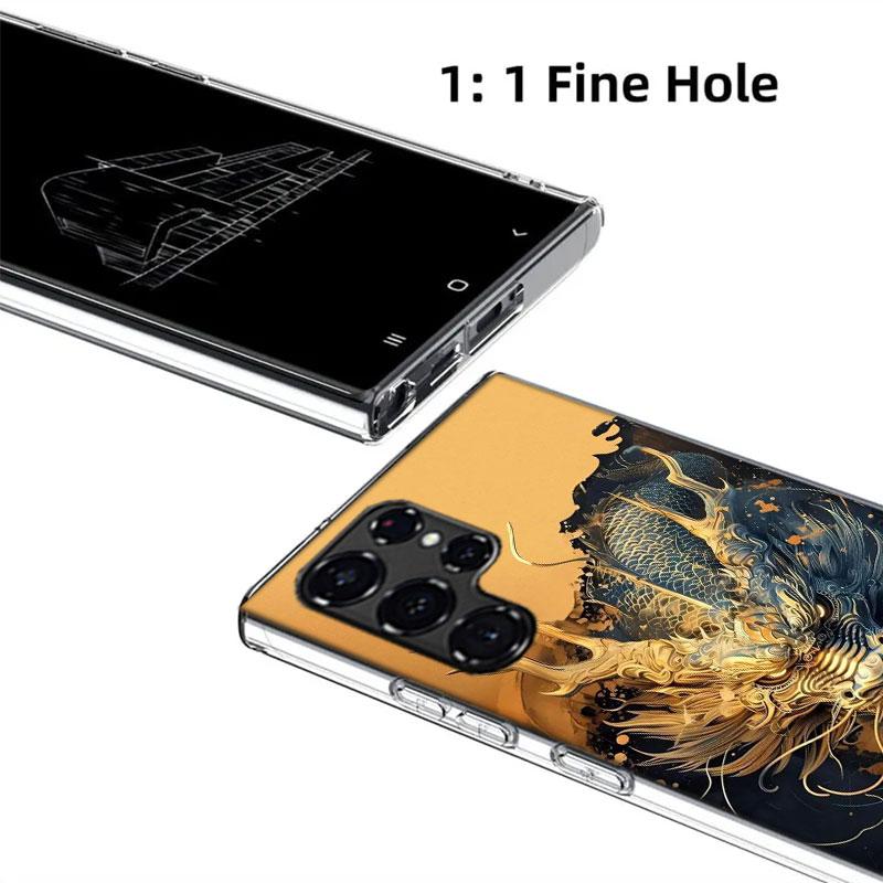Чехол для телефона 'Золотой Святой Дракон' для Samsung Galaxy S26 Ultra S25 Edge S24 S23 FE S21 Plus S20 S22 S10 Чехол TPU Capa Shell S