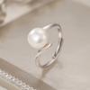S925 Sterling Silver Twist Pearl Ring Women's Fashion Light Luxury High Sense Ring Lady Style Natural Pearl