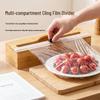 В наличии Кухонный резак для пищевой пленки и фольги с несколькими отделениями и бамбуковым ящиком для хранения