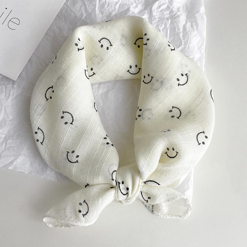 Cute Cotton And Linen Children'S Scarves Thin Silk Scarves For Boys And Girls Small Square Scarves For Babies Triangular Drool Bibs For Babies