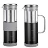 Fine Mesh Steel Infuser Iced Tea Maker Large Capacity Glass Coffee Carafe  Cold Brew Coffee