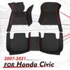Custom Car Floor Mats For Honda Civic 2007- 2008 2009 2010 2011 Auto Foot Pads Automobile Carpet Cover Interior Accessories