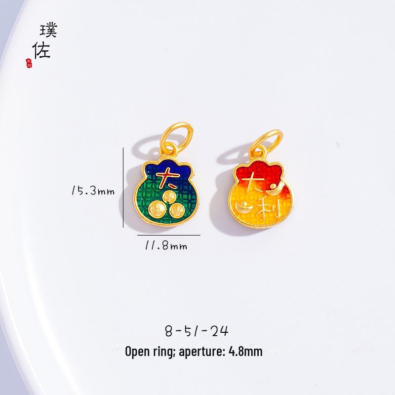 Подвеска в виде золотого песчаного дракона и феникса с кошачьим когтем для женщин