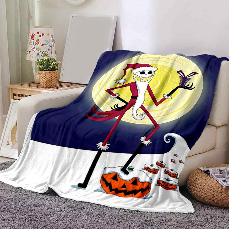 1Pc Nightmare Before Christmas Blanket Soft And Comfortable Casual Warm Camping Travel Christmas Halloween Gift M921526