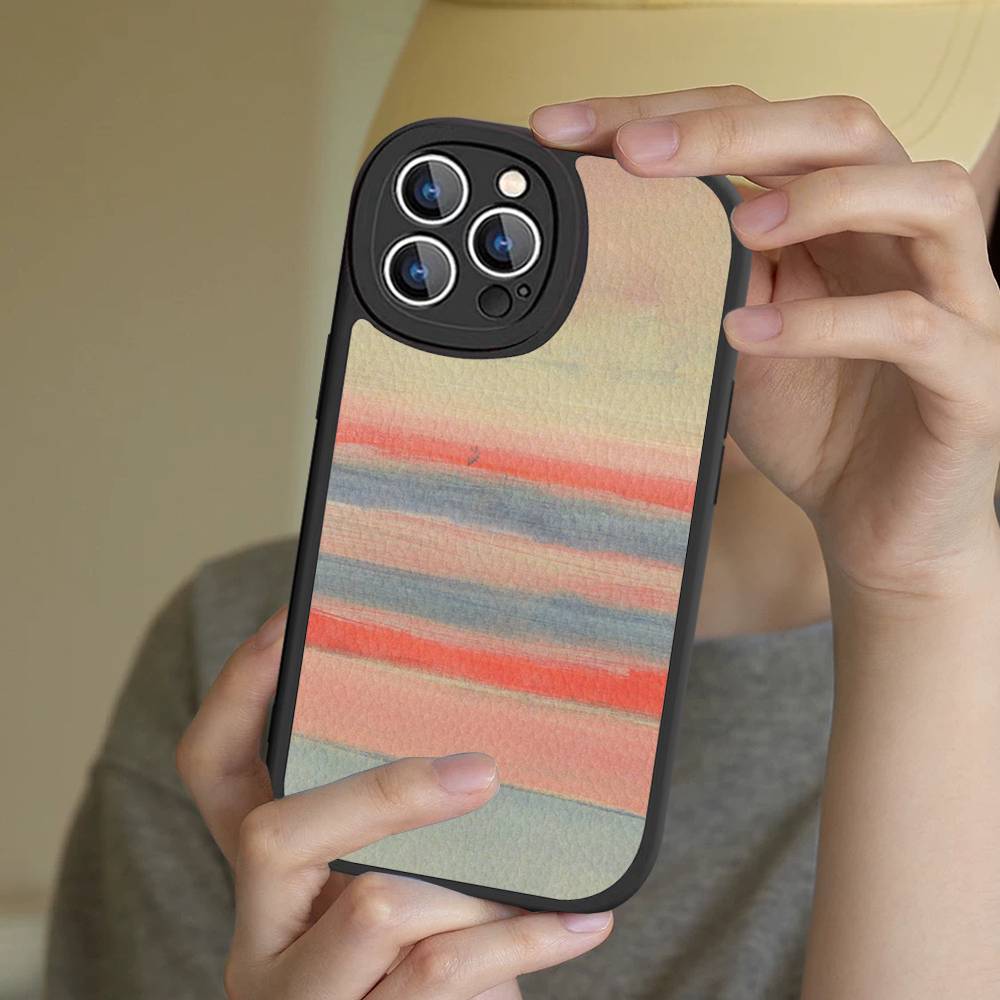 Абстрактное искусство Чехол для телефона M-Mark R-Rothko для iPhone 16 15 14 13 12 11 Pro Max Plus Ударопрочный кожаный чехол