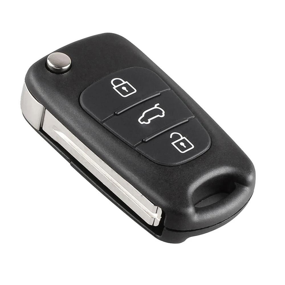 Kia K2 K5 For Hyundai Cerato Picanto 3 Buttons Flip Folding Key Case Car Key Shell Remote Key Shell