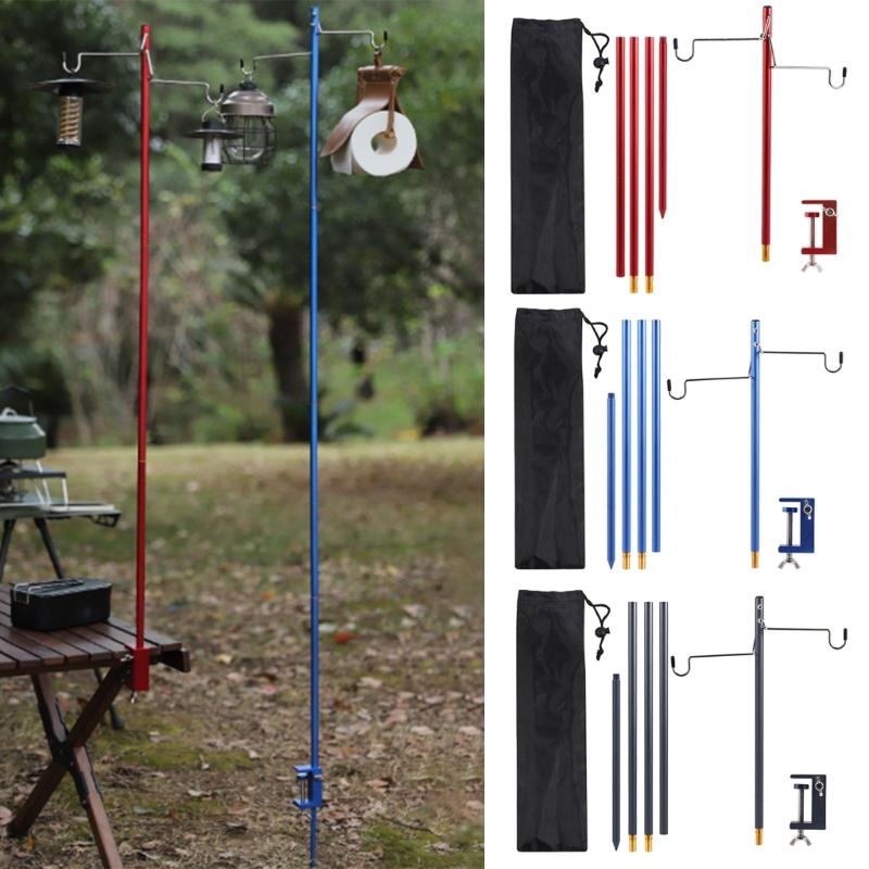 Folding Table Light Stand Camping Lamp Stand Detachable Lamp Holder Outdoor Light Holder Tent Light Stand Enduring