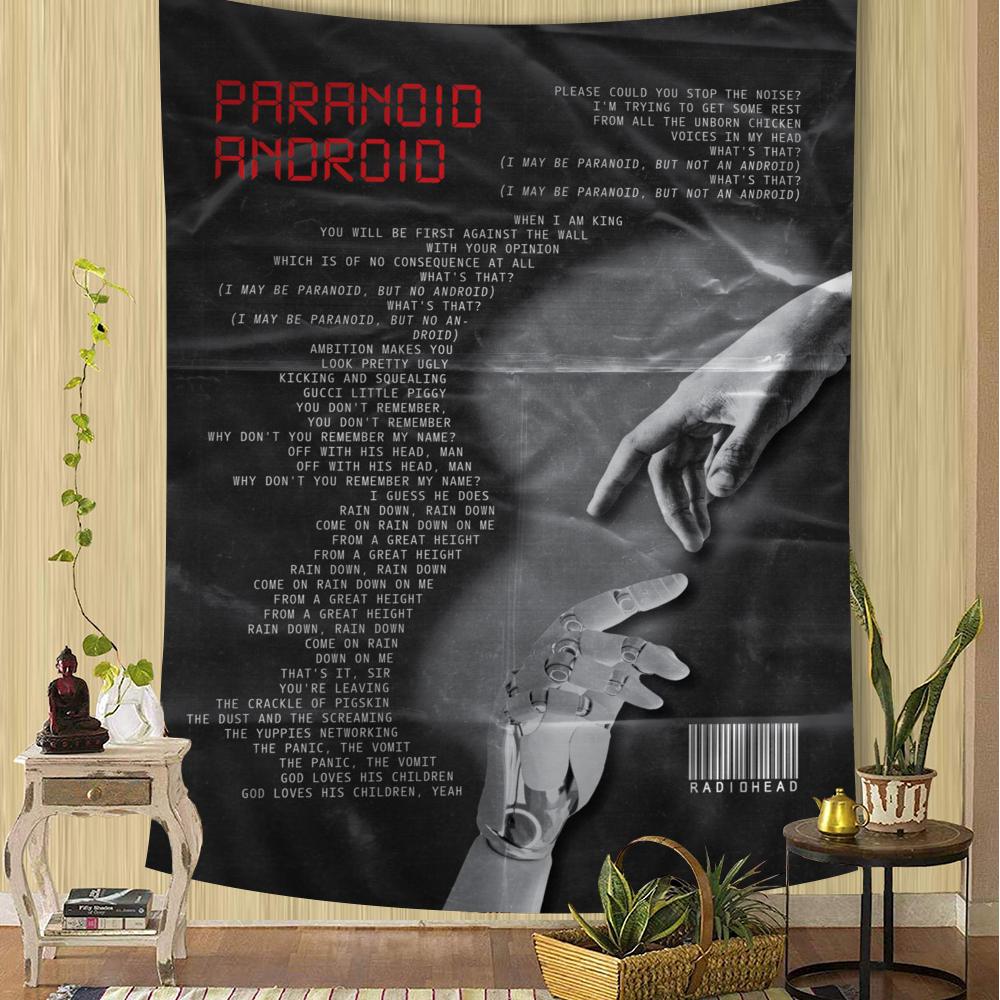 Vintage Rock Band Characters Radiohead Printed Large Wall Tapestry Indian Buddha Wall Decoration Witchcraft Bohemian Hippie
