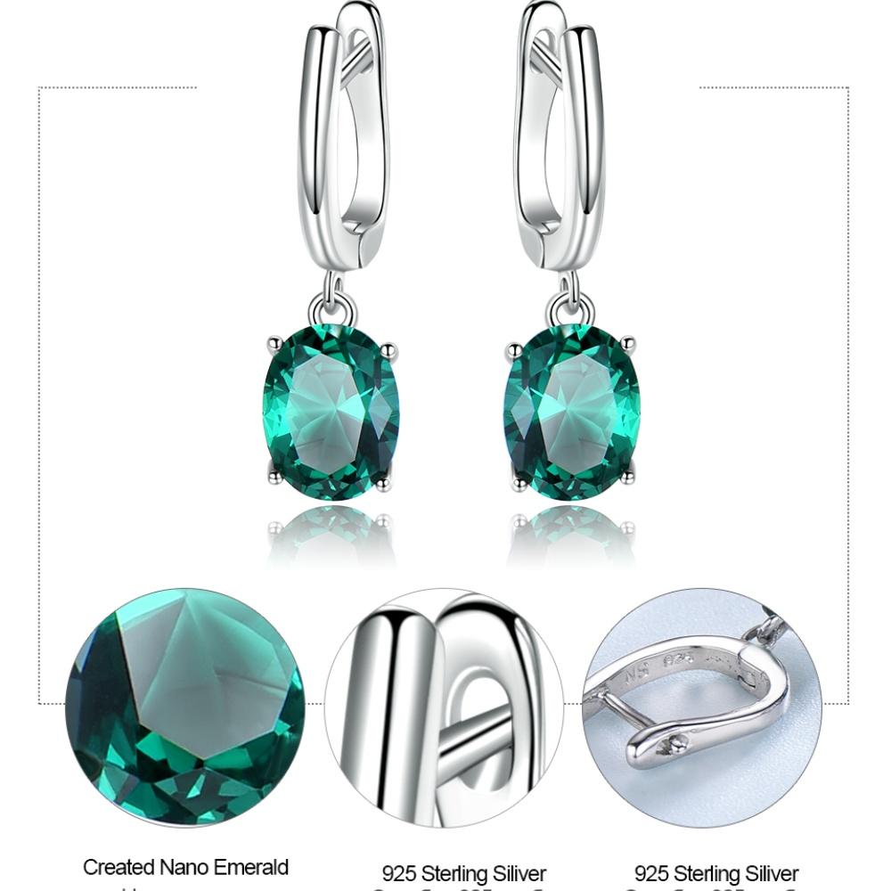 Овальные зеленые небесно-голубые кубические циркониевые серьги-подвески из серебра 925 пробы серьги-подвески для женщин