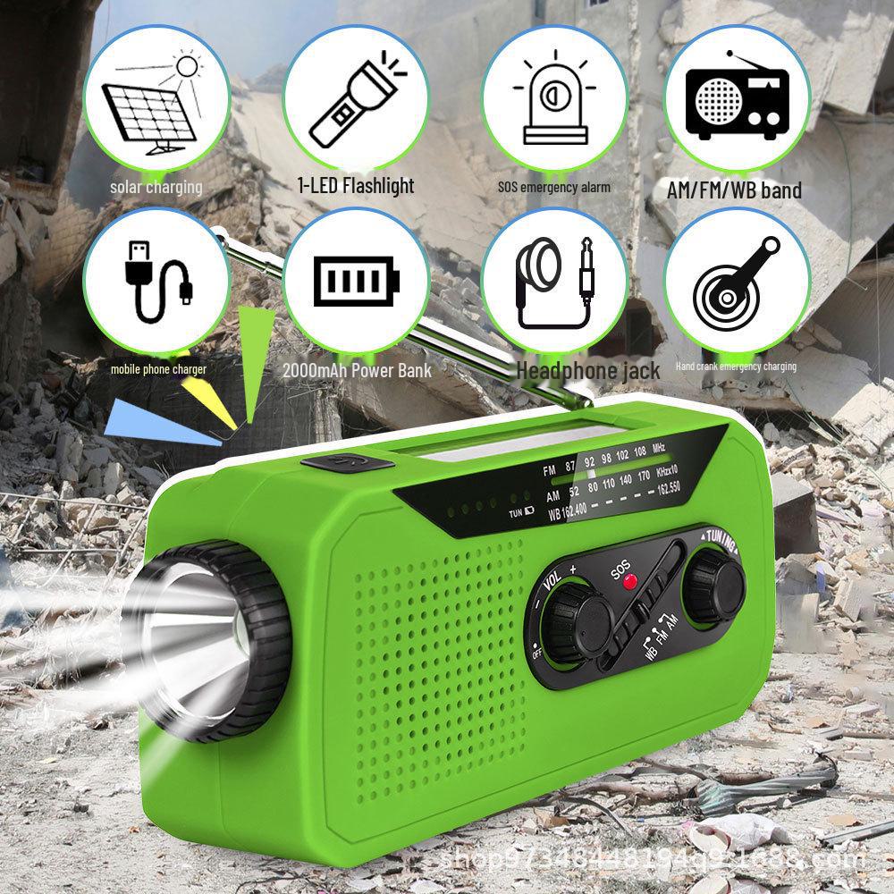 Аварийное зарядное устройство для телефона на солнечной батарее и спасательная радиостанция на открытом воздухе