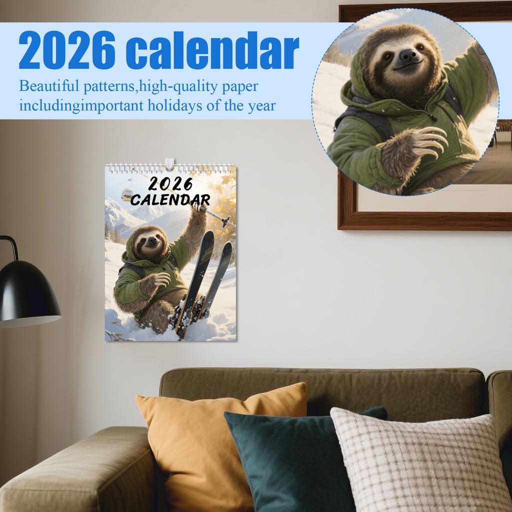 2026 -Themed Wall Calendar, Illustrated Calendar, Unique Christmas And Holiday Gift Ideas