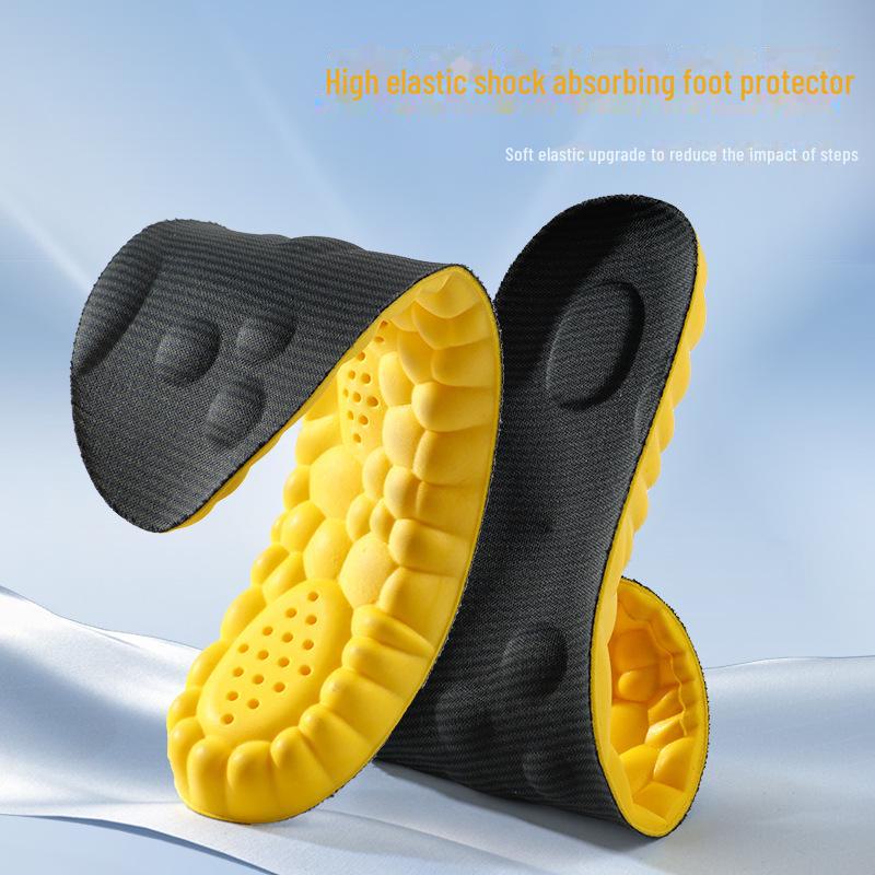 Дышащие дезодорирующие стельки 4D Cloud: Устранение запаха, амортизация, высокая эластичность, антибактериальность, впитывание пота для спорта и отдыха