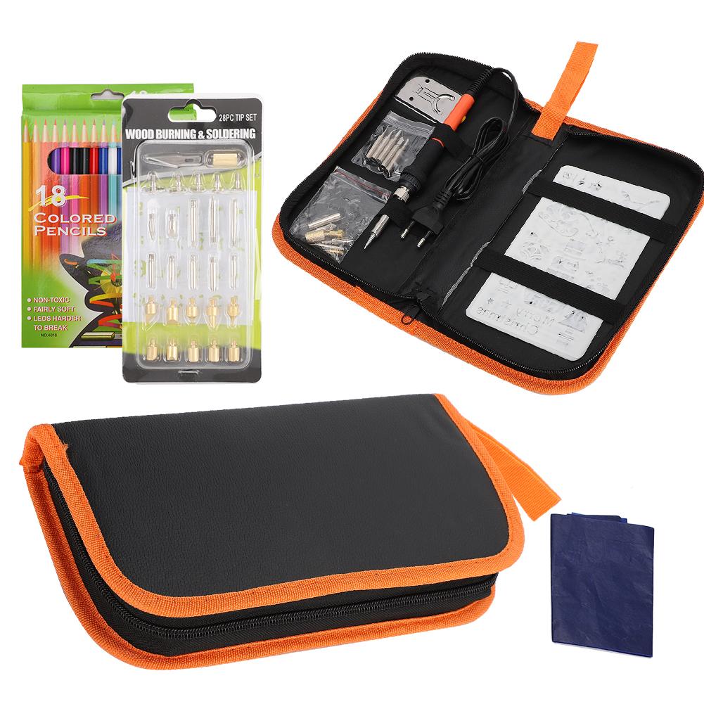 Набор для выжигания Электрический паяльник Наконечник для резьбы Регулируемая температура Набор для выжигания по дереву EU Plug