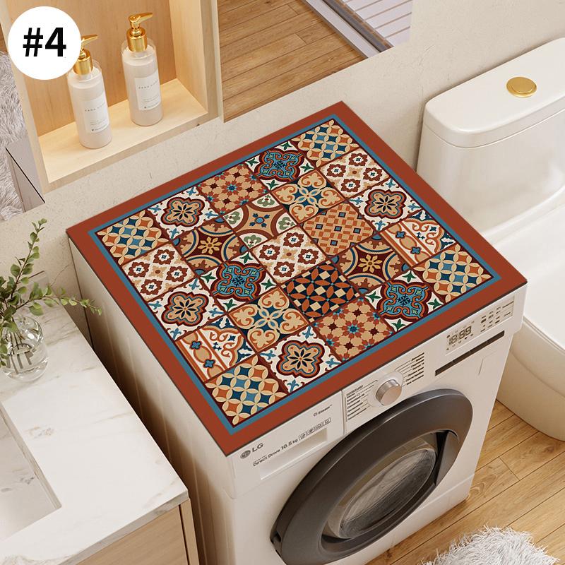 Washing Machine Dust Cover Waterproof Oven Microwave Refrigerator Fridge Top Protector Mat Coffee Drain Pad Table Placemat