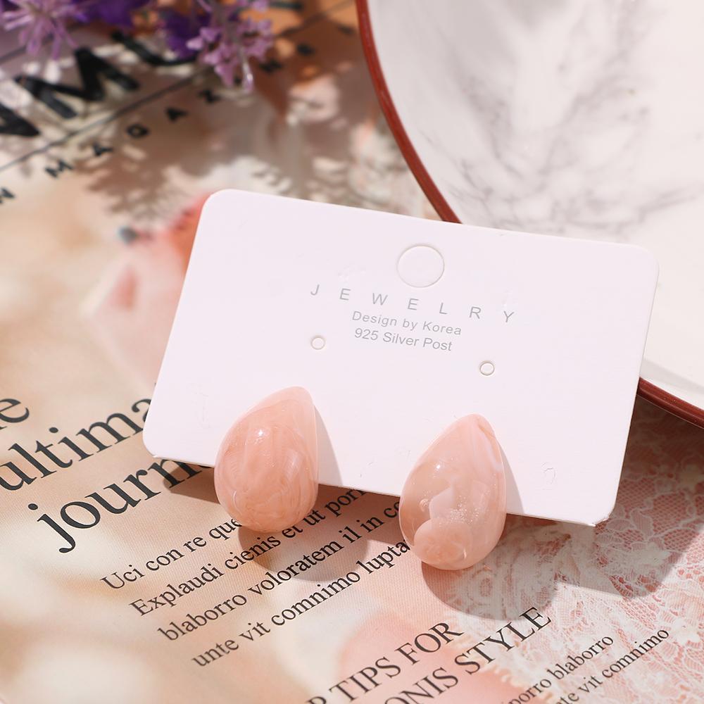 Resin Pattern Geometric Earrings Retro Fashion Temperament Cold Wind Earrings