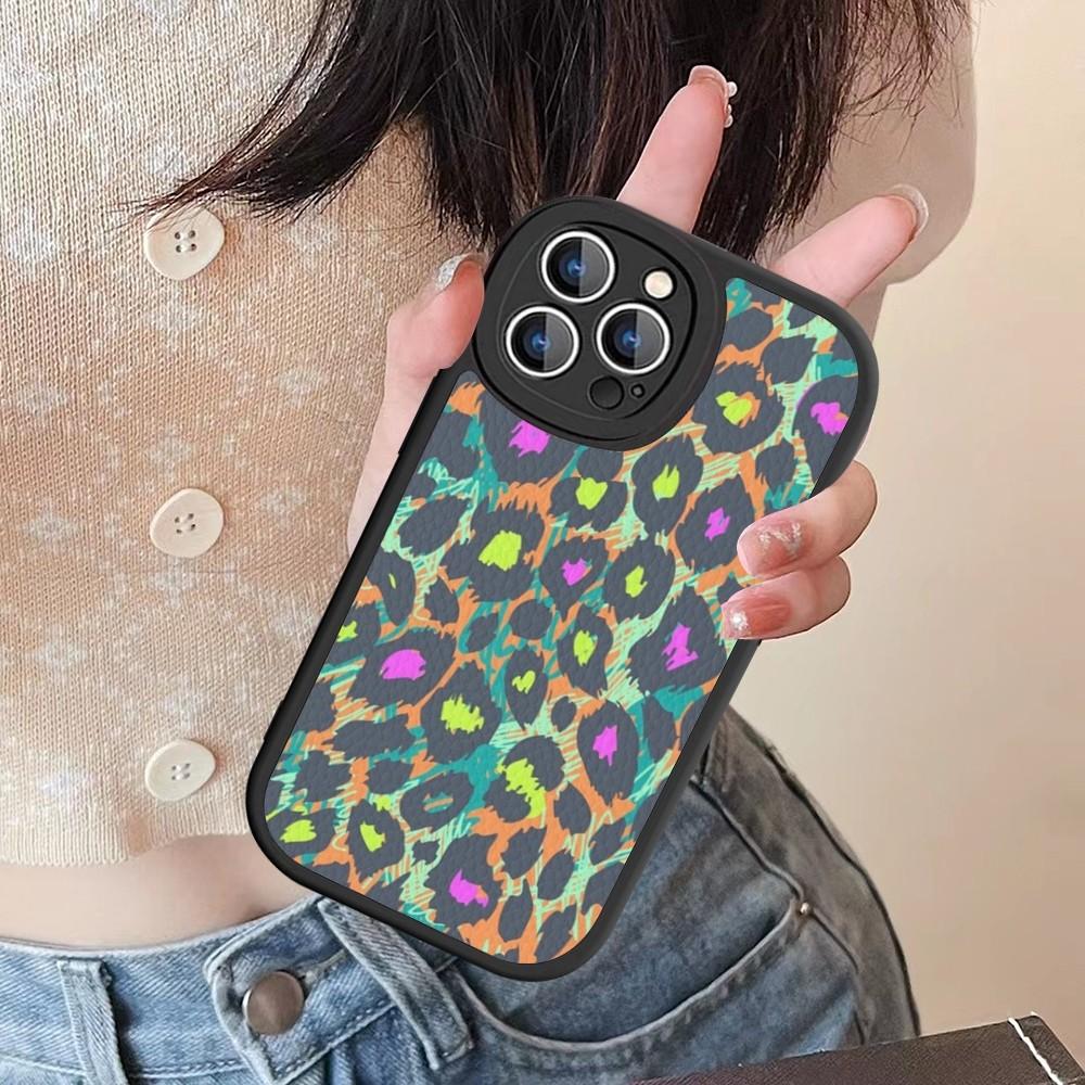 Чехол для телефона с леопардовым принтом, жесткая кожа, для iPhone 16 15 14 13 12 Mini 11 14 Pro Max Xs X Xr 7 8 Plus, Fundas