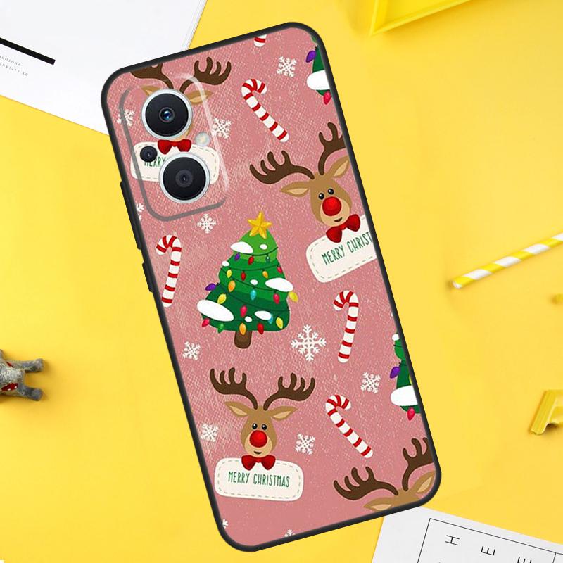 Рождественские Санты Безшовные Олени Для OPPO Reno 2Z 4Z 5Z 8T 4 5 6 7 8 Lite 10 Pro OPPO Find X5 X6 Pro X2 Lite X3 Neo Чехол