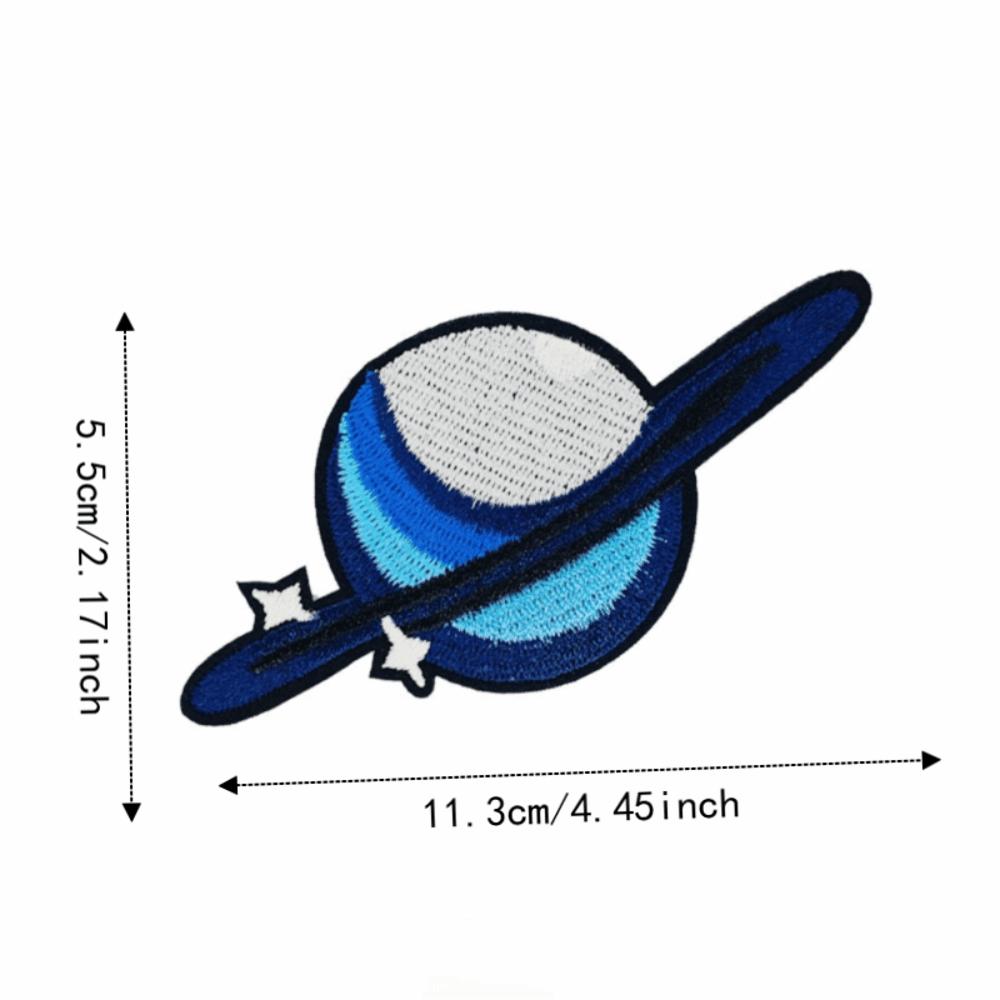 6pcs Iron-On Embroidery Patches Cartoon Astronaut Pattern Sewing Patches Accessories For Backpacks
