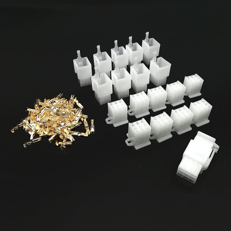 50 X Car Electrical 2.8mm 2 3 4 6 9 Pin Cable Crimp Connector Terminal W Hook