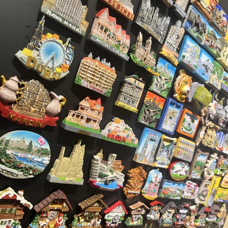 Spain Italy Switzerland Landscape Architecture Fridge Magnets Tourist Souvenir Refrigerator Magnetic Stickers Magnet Home Decoration