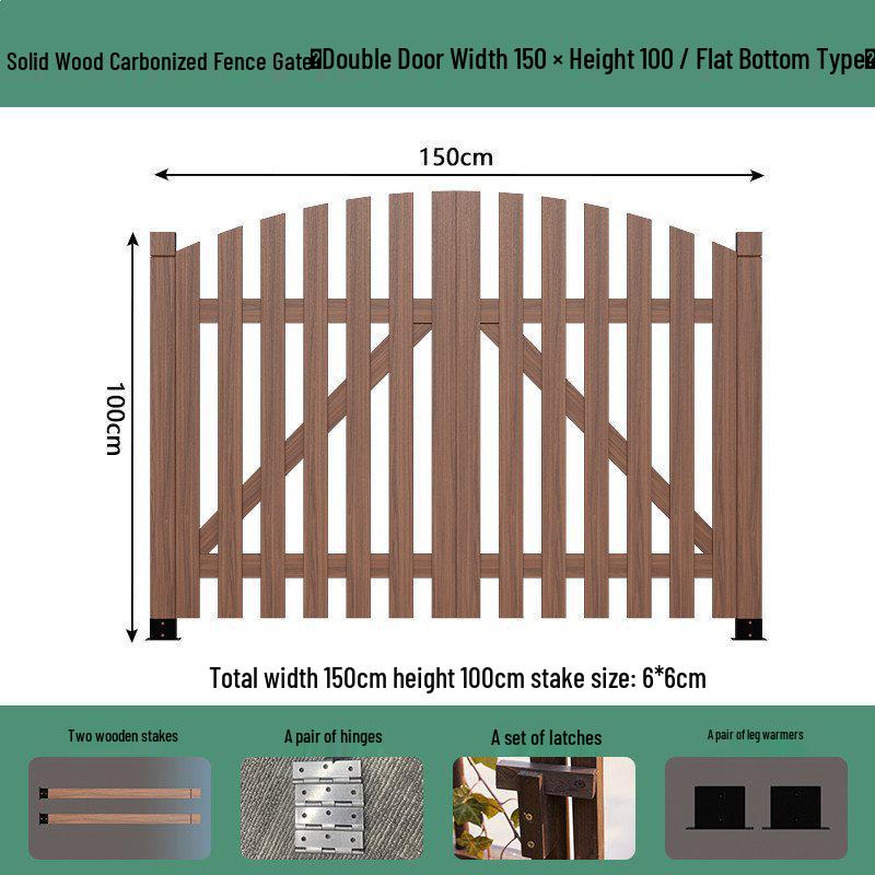 Retractable Anti-Corrosion Wooden Garden and Yard Gate