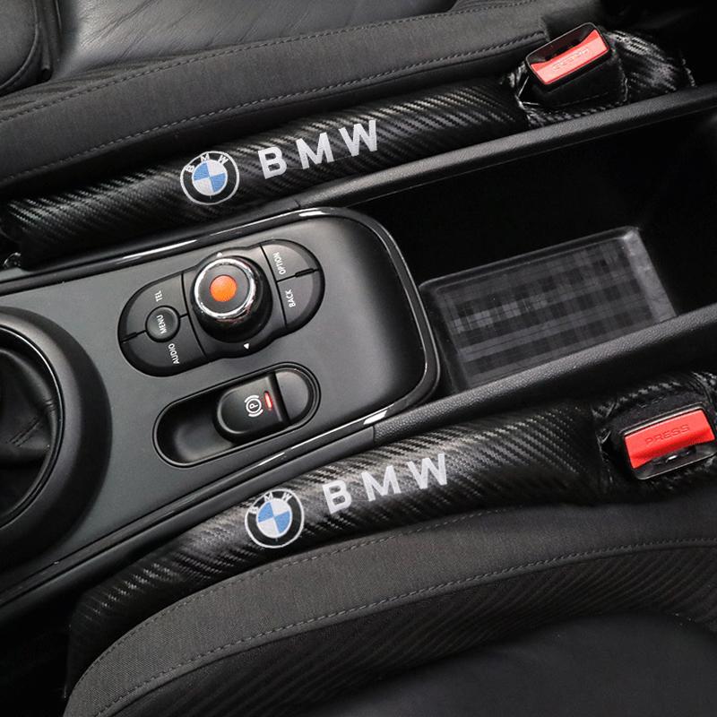 TLOO9 2pcs Carbon Fiber Car Interior Seat Gap Plug Filler Pad For BMW M X1 X3 X5 X6 X7 1 3 4 5 6 7 Series E36 E39 E46 E60 E90 F20 F40
